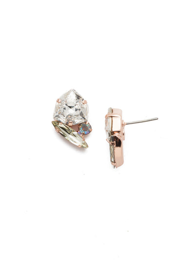 Gabriella Stud Earrings - EEN3RGROG - <p>The Gabriella Stud Earrings elevate what a stud earring can be. A dramatic center crystal is joined by an edgy navette stone sure to turn heads. From Sorrelli's Rose Garden  collection in our Rose Gold-tone finish.</p>