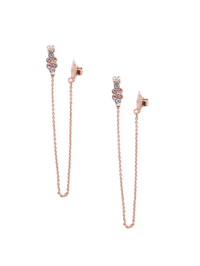 Faye Statement Earrings - EEN73RGROG - <p>The Faye Statement Earrings are special. Start from the top and fasten on elegant crystal stones that sparkle. Then get ready for the edgy dangle of a fun metal strand. They're ready for their night out. From Sorrelli's Rose Garden  collection in our Rose Gold-tone finish.</p>