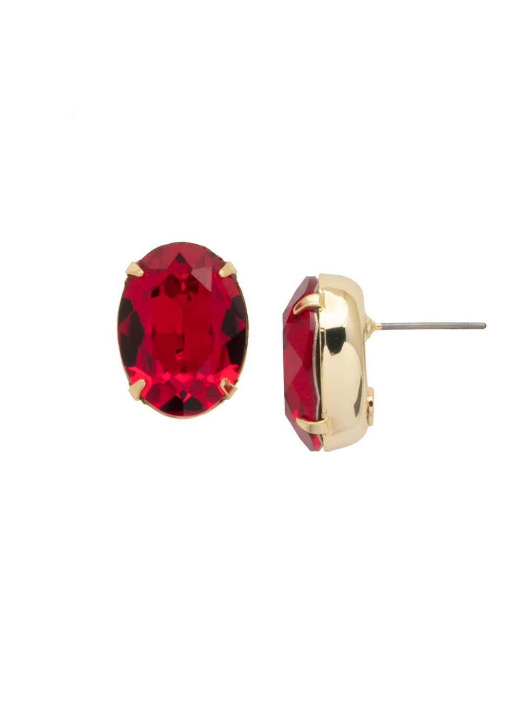 Leslie Stud Earrings - EEP18BGCB - <p>The Leslie Stud Earring is understated beauty. No matter the outfit or occassion, this pair of oval crystal sparklers is always a fit. From Sorrelli's Cranberry collection in our Bright Gold-tone finish.</p>