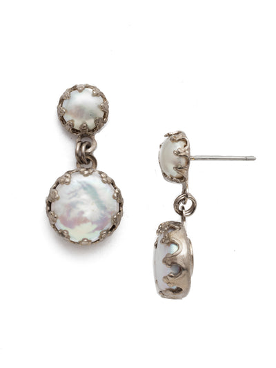 Oaklyn Dangle Earrings - EEP1ASETP - <p>The Oaklyn Dangle Earrings are wardrobe essentials. Classic pearls and delicate and intricate metal details combine in a pair that will be passed down for generations. From Sorrelli's Electric Pink collection in our Antique Silver-tone finish.</p>
