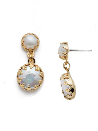 Oaklyn Dangle Earrings - EEP1BGCSM - The Oaklyn Dangle Earrings are wardrobe essentials. Classic pearls and delicate and intricate metal details combine in a pair that will be passed down for generations. From Sorrelli's Cashmere collection in our Bright Gold-tone finish.