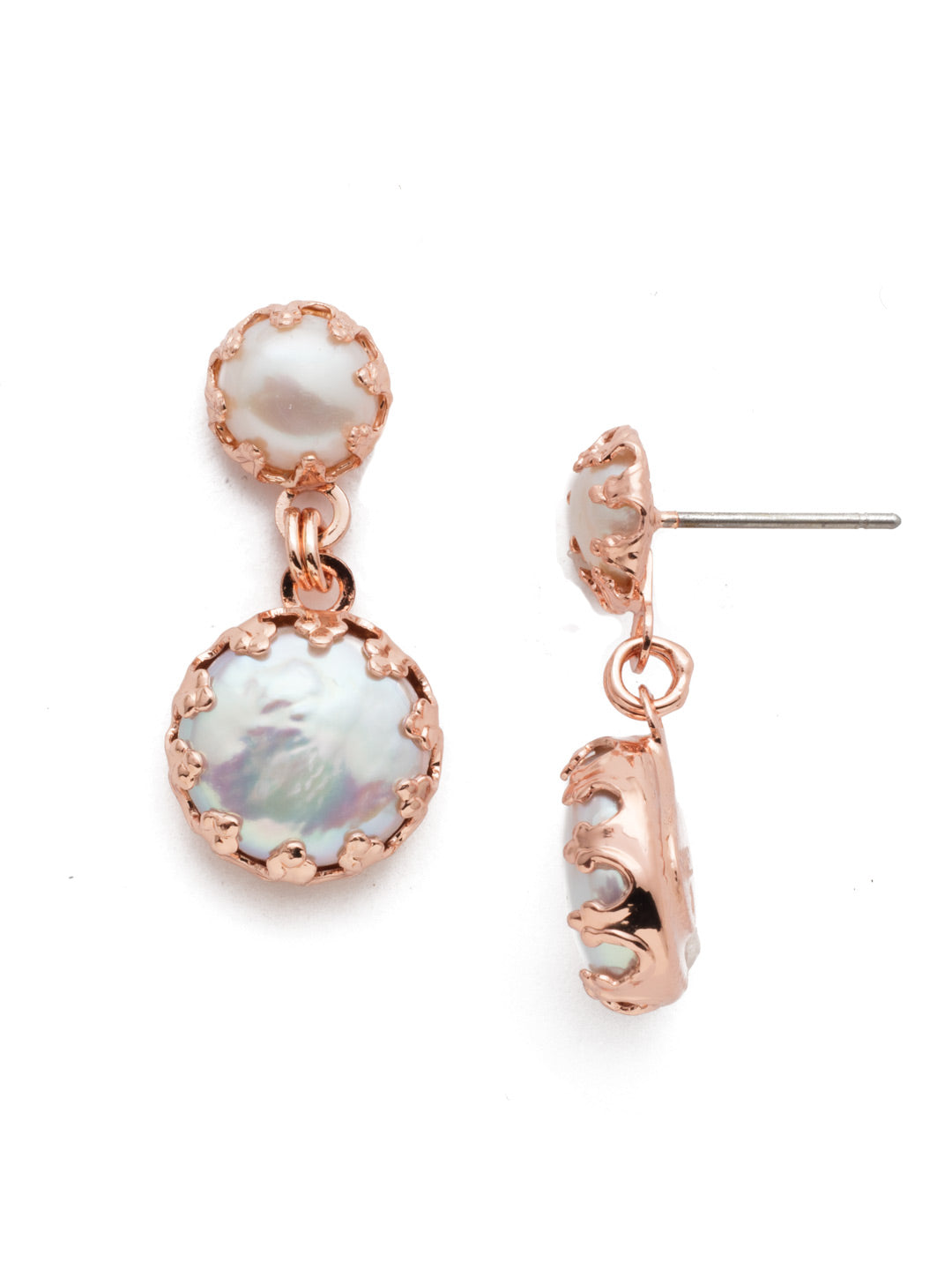 Oaklyn Dangle Earrings - EEP1RGCAZ - <p>The Oaklyn Dangle Earrings are wardrobe essentials. Classic pearls and delicate and intricate metal details combine in a pair that will be passed down for generations. From Sorrelli's Crystal Azure collection in our Rose Gold-tone finish.</p>