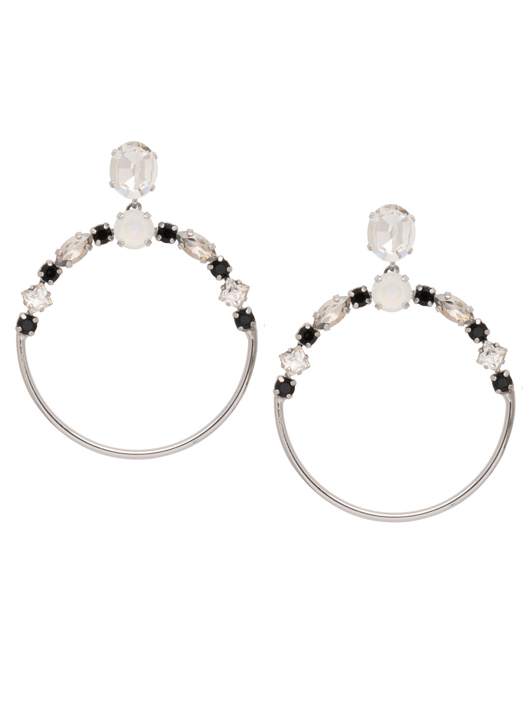 Blake Statement Earring - EEP25PDSNI - <p>Certainly not your average earring, the Blake Statement Earrings are show-stoppers that drip from a dark-hued oval crystal. A pear takes center stage around sparkling crystal gems in round, navette and antique shapes. From Sorrelli's Starry Night collection in our Palladium finish.</p>