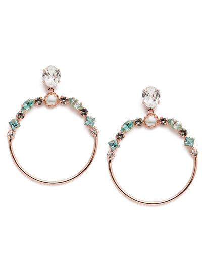 Blake Statement Earring - EEP25RGCAZ - Certainly not your average earring, the Blake Statement Earrings are show-stoppers that drip from a dark-hued oval crystal. A pear takes center stage around sparkling crystal gems in round, navette and antique shapes. From Sorrelli's Crystal Azure collection in our Rose Gold-tone finish.