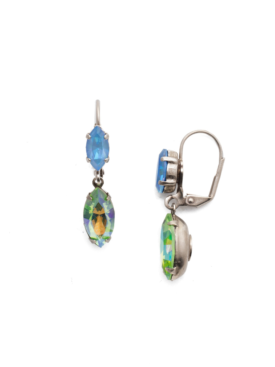 Anita Dangle Earrings - EEP29ASBWB - <p>Put on the Anita French Wire Dangle Earrings and show off the daring and glam sides of your personality with sparkling navette crystals. From Sorrelli's Bluewater Breeze collection in our Antique Silver-tone finish.</p>