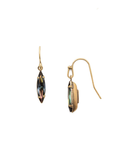 Donatella French Wire Earrings - EEP39AGSDE - <p>Simple yet stylish, that's the Donatella French Wire Earring, showcasing a single sparkling navette crystal drop. From Sorrelli's Selvedge Denim collection in our Antique Gold-tone finish.</p>