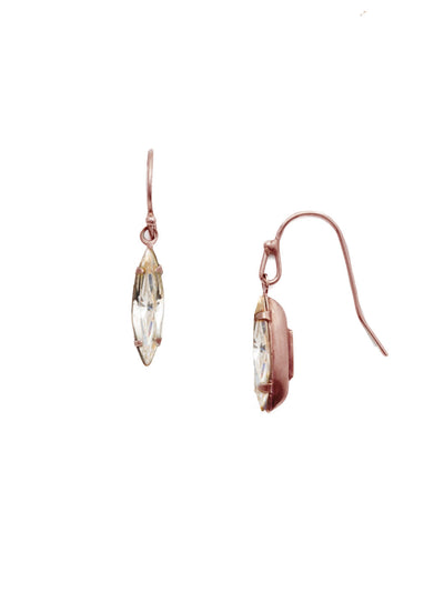 Donatella French Wire Earrings - EEP39RGCRY - <p>Simple yet stylish, that's the Donatella French Wire Earring, showcasing a single sparkling navette crystal drop. From Sorrelli's Crystal collection in our Rose Gold-tone finish.</p>