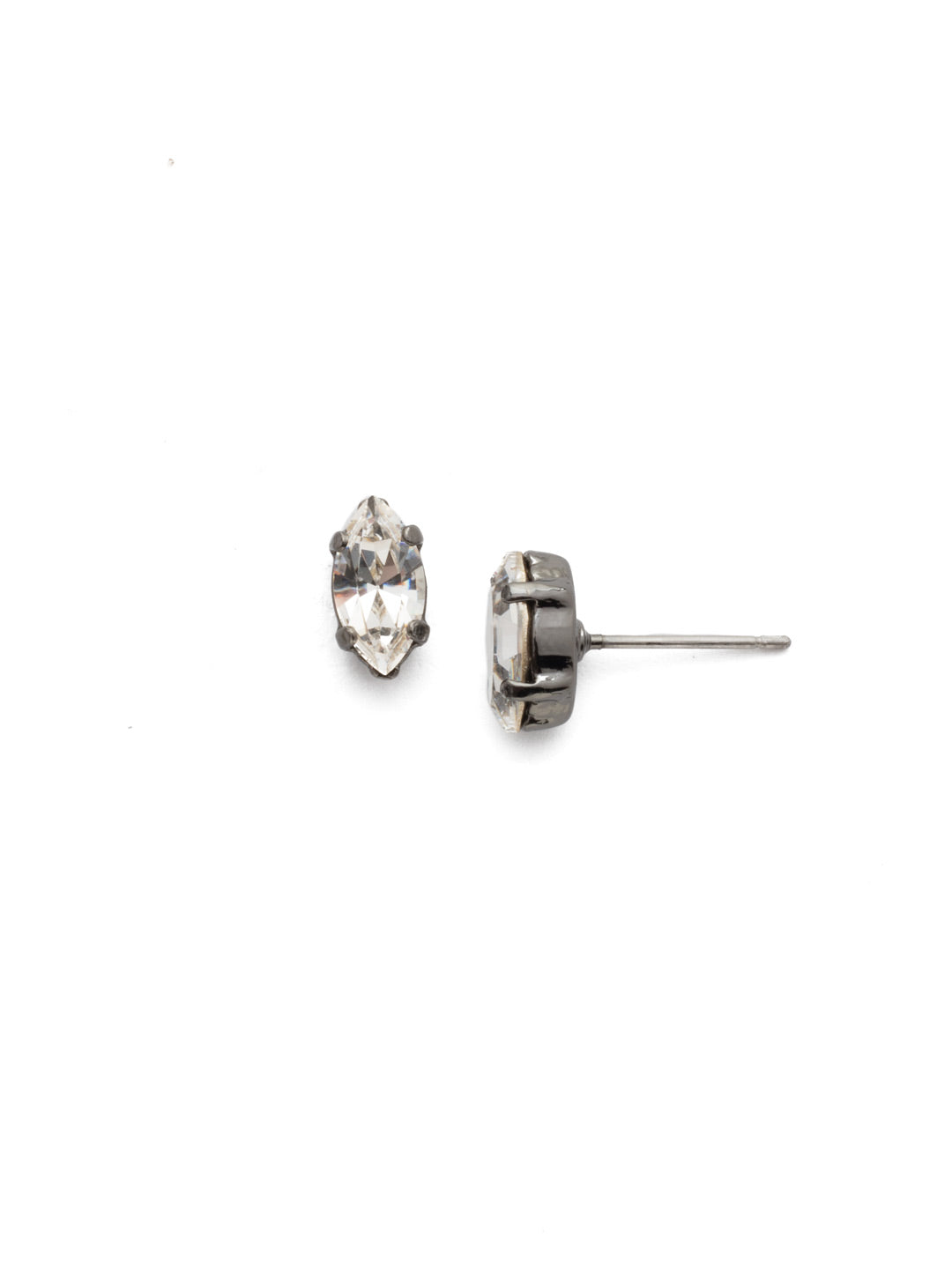 Clarissa Stud Earrings - EEP4GMMMO - <p>The Clarissa Stud Earring is for the lover of classics with a twist. Simple sparkling crystals get an oomph from the navette shape. From Sorrelli's Midnight Moon collection in our Gun Metal finish.</p>