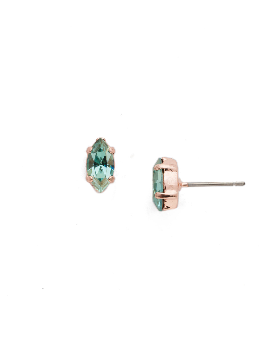 Clarissa Stud Earrings - EEP4RGCAZ - The Clarissa Stud Earring is for the lover of classics with a twist. Simple sparkling crystals get an oomph from the navette shape. From Sorrelli's Crystal Azure collection in our Rose Gold-tone finish.