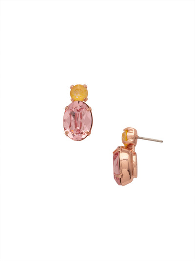 Briella Dangle Earrings - EEP500RGPPN - <p>Simple, yet classic. The oval shaped crystal hangs beautifully from a round crystal post. From Sorrelli's Pink Pineapple collection in our Rose Gold-tone finish.</p>