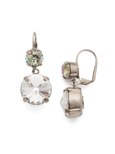 Dominique Dangle Earrings - EEP52ASCRE - <p>The Dominique French Wire Stud Earrings may be small in stature, but their sparkling circle-shaped crystals shine and demand attention. From Sorrelli's Crystal Envy collection in our Antique Silver-tone finish.</p>