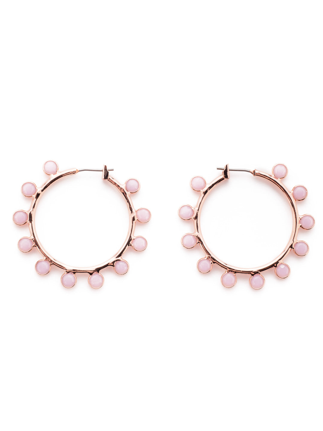 Drew Hoop Earrings - EEP91RGRAL - <p>The Drew Hoops will turn any look into a statment with clear crystals. From Sorrelli's Rose Alabaster collection in our Rose Gold-tone finish.</p>
