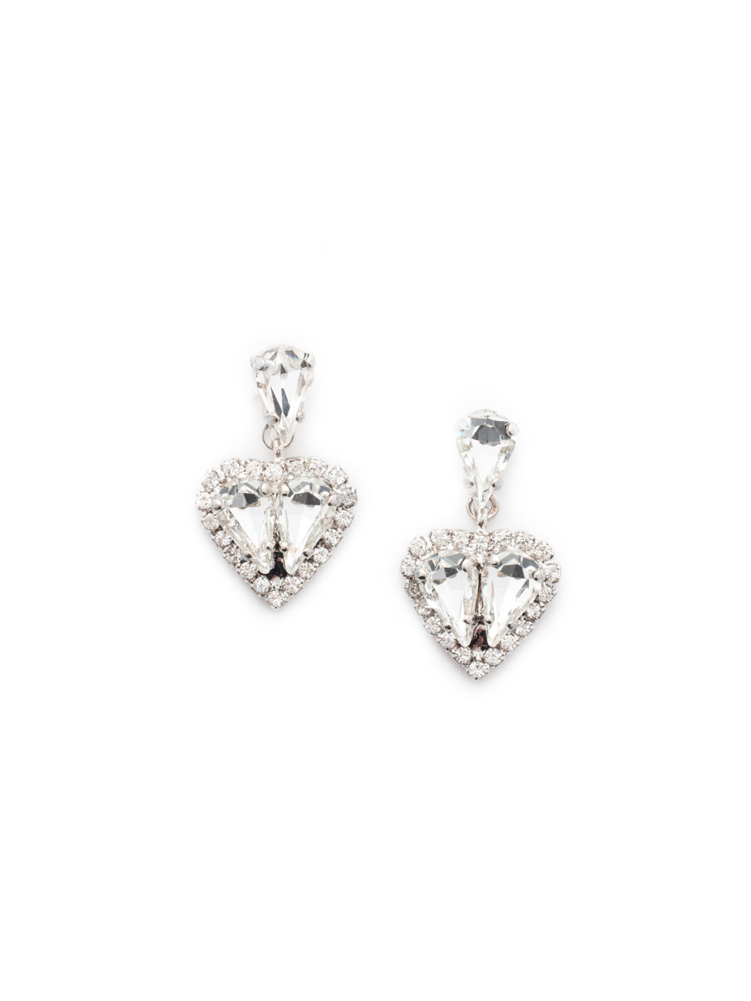Nala Dangle Earrings - EER13PDCRY - <p>The Nala Dangle Heart Earrings layer your love of hearts and shimmering crystal sparkle on thick. From Sorrelli's Crystal collection in our Palladium finish.</p>