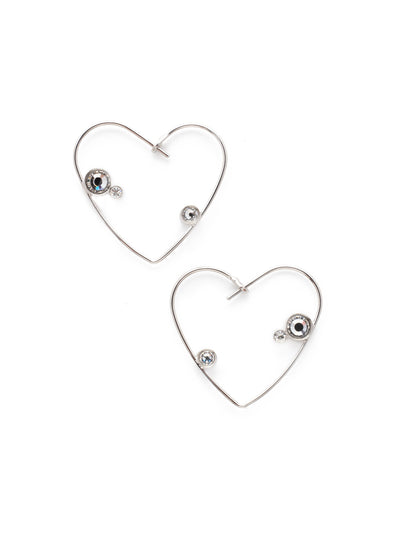 Love Statement Earrings - EER1PDCRY - <p>Airy and fun, the Love Statement Earrings celebrate, well,  love. Put the heart-shaped pair on and radiate simplicity that's stunning and sparkly. From Sorrelli's Crystal collection in our Palladium finish.</p>