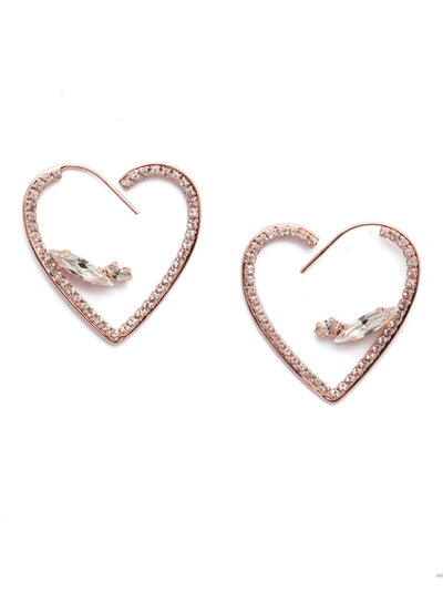 Sarafina Statement Earrings - EER2RGCRY - <p>Love sparkle? The Sarafina Statement Earrings are for you. Their unique heart shape is encrusted in shining crystals with edgy navette stones at the center. From Sorrelli's Crystal collection in our Rose Gold-tone finish.</p>