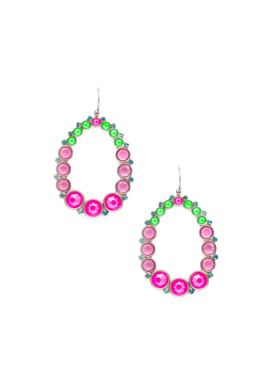 Amari Statement Earring - EES170ASWDW - <p>Put on the Amari Dangle Earrings when you want to WOW. Stunning clear gems are offset by drops of sparkling crystals in this must-have set. From Sorrelli's Wild Watermelon collection in our Antique Silver-tone finish.</p>