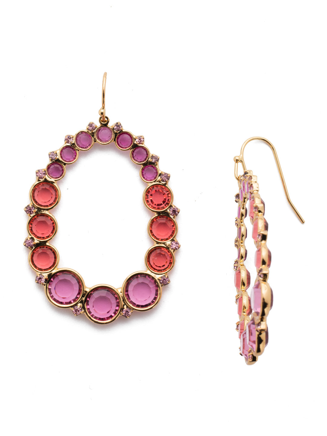 Amari Statement Earring - EES170BGBGA - Put on the Amari Dangle Earrings when you want to WOW. Stunning clear gems are offset by drops of sparkling crystals in this must-have set. From Sorrelli's Begonia collection in our Bright Gold-tone finish.
