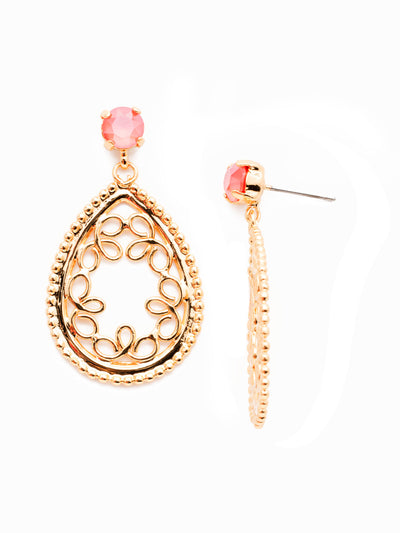 Hudson Post Earrings - EES4BGBGA - A classic Sorrelli style to make a statement or wear everyday. From Sorrelli's Begonia collection in our Bright Gold-tone finish.