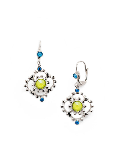 Nadia Dangle Earrings - EES60PDBPY - <p>The Nadia Stud Earrings are anything but basic. They've got it all: unique hand-soldered metalwork, sparkling crystals and stunning style. From Sorrelli's Blue Poppy collection in our Palladium finish.</p>