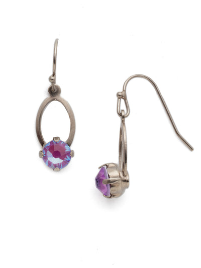 Beverly Dangle Earrings - EET33ASETP - <p>The Beverly Dangle earrings pair a delicate metal loop with our signature sparkling crystal. It's the perfect set to start someone's Sorrelli collection. From Sorrelli's Electric Pink collection in our Antique Silver-tone finish.</p>