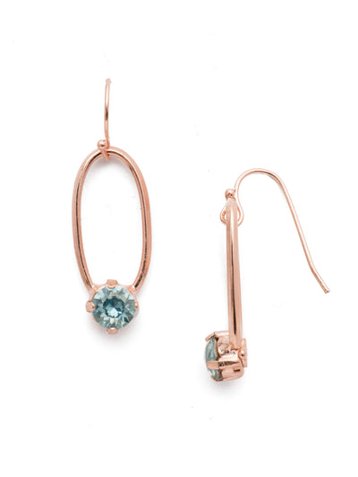 Paige Dangle Earrings - EET3RGCAZ - Metallic hoops or sparkling cyrstal studs? You can combine both when you choose our Paige Dangle Earrings. From Sorrelli's Crystal Azure collection in our Rose Gold-tone finish.