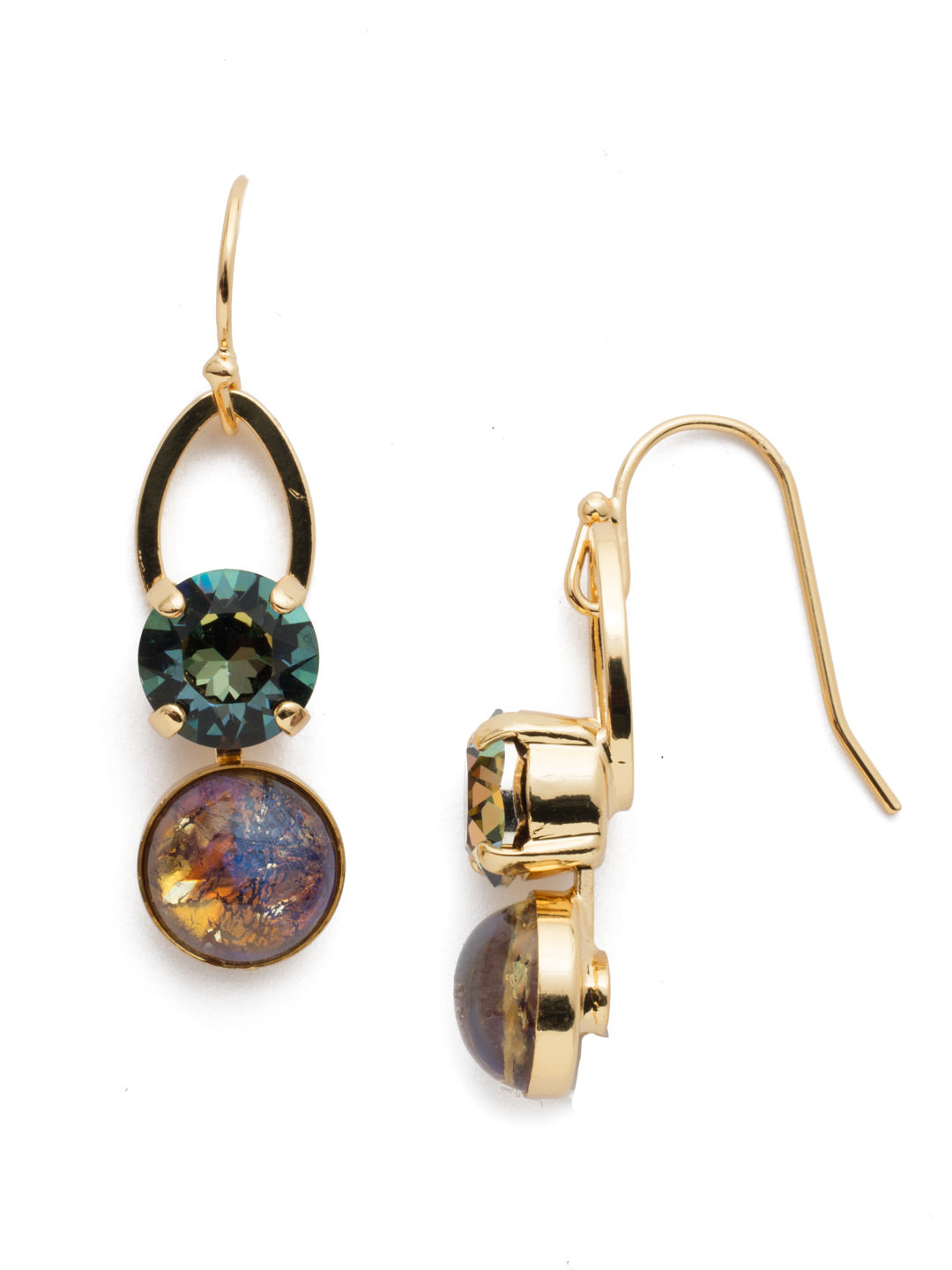 Astro Dangle Earrings - EET4BGCSM - Our Astro Dangle Earrings shine like a moonlit sky. Delicate metal gives way to sparkling and opaque crystal stones. From Sorrelli's Cashmere collection in our Bright Gold-tone finish.