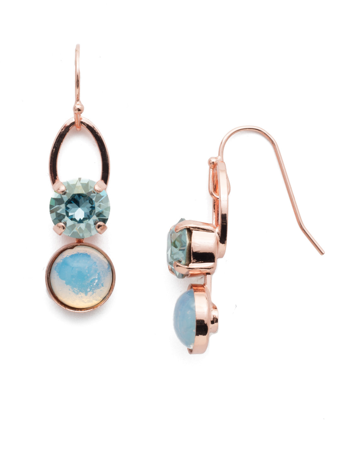 Astro Dangle Earrings - EET4RGCAZ - Our Astro Dangle Earrings shine like a moonlit sky. Delicate metal gives way to sparkling and opaque crystal stones. From Sorrelli's Crystal Azure collection in our Rose Gold-tone finish.