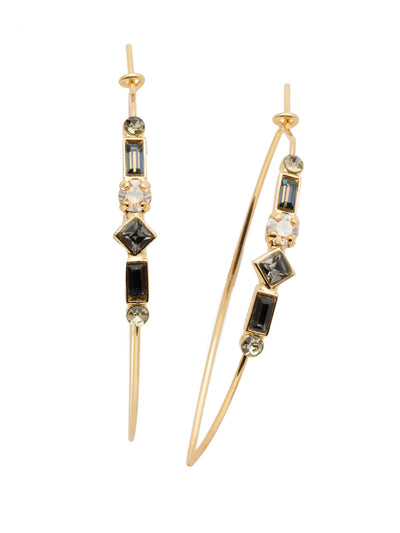 Regina Hoop Earrings - EET54BGCSM - Take your hoop game up a notch with the Regina Hoop Earrings. The delicate loop of metal is affixed with a mix of sparkling crystals in fun shapes including baquette, diamond and round pieces. From Sorrelli's Cashmere collection in our Bright Gold-tone finish.