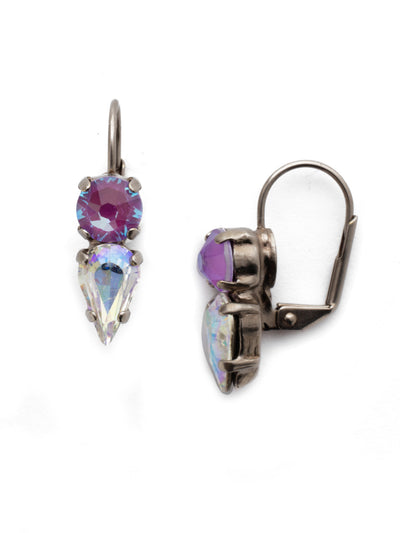 Martina Dangle Earrings - EET6ASETP - Our Martina Dangle Earrings combine a round and pear-shaped Sorrelli crystals for a simple-yet-edgy set you can rely on being in style for decades to come. From Sorrelli's Electric Pink collection in our Antique Silver-tone finish.