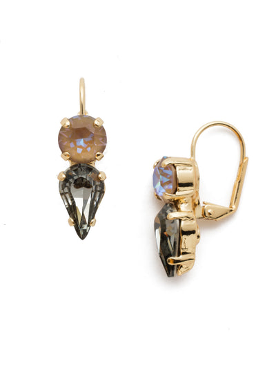 Martina Dangle Earrings - EET6BGCSM - Our Martina Dangle Earrings combine a round and pear-shaped Sorrelli crystals for a simple-yet-edgy set you can rely on being in style for decades to come. From Sorrelli's Cashmere collection in our Bright Gold-tone finish.