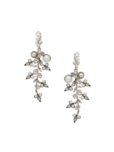 Evie Statement Earring - EET87RHMDP - <p>The Evie Statement Earrings mix beautiful metalwork and timeless freshwater pearls. From Sorrelli's Modern Pearl collection in our Palladium Silver-tone finish.</p>