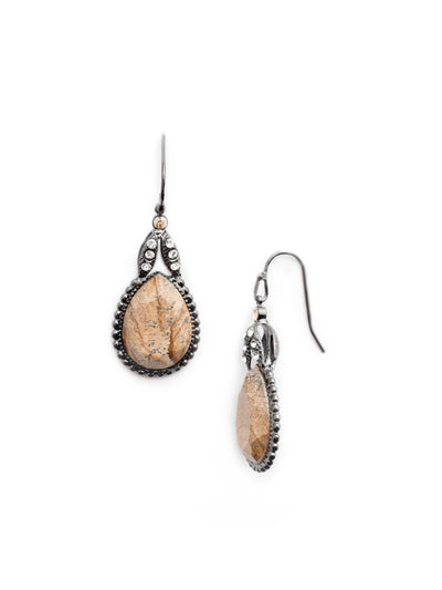 Sandy Simple Dangle Earring - EEU10GMGNS - <p>The Sandy Simple Dangle Earrings feature a bold teardrop stone and sit predominately at the base of a French wire. From Sorrelli's Golden Shadow collection in our Gun Metal finish.</p>