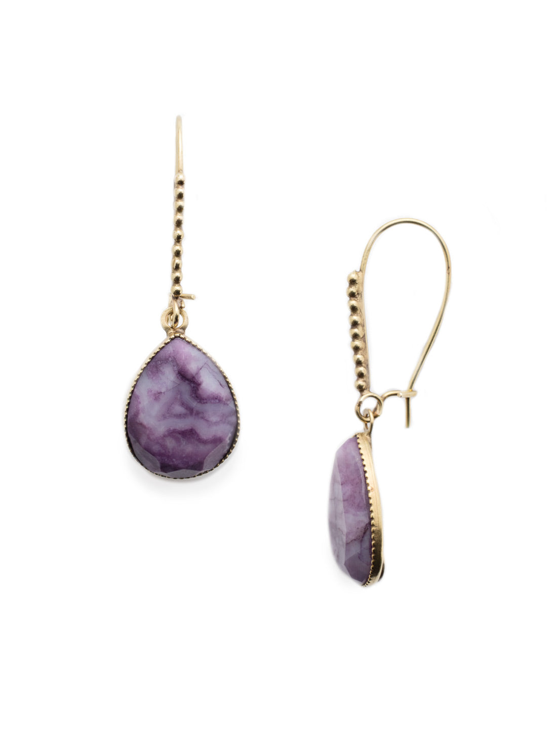 Arizona Dangle Earrings - EEU13AGDCS - If you love an earthy feel to your jewelry, grab our Arizona Dangle Earrings featuring rich, pear-shaped mineral stones. From Sorrelli's Duchess collection in our Antique Gold-tone finish.