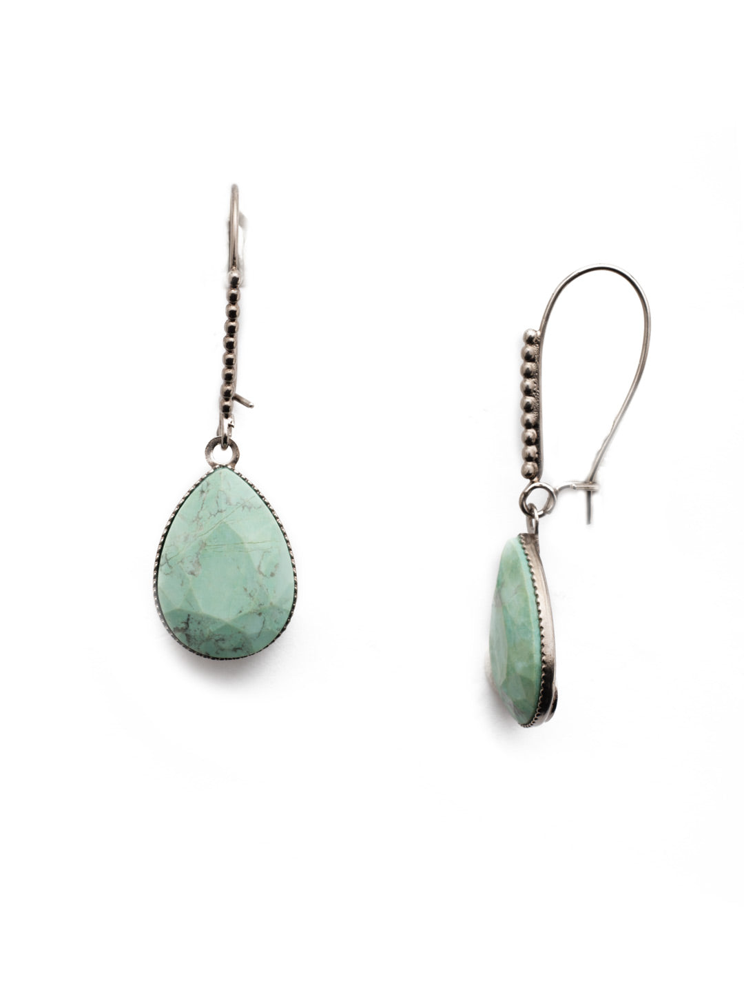 Arizona Dangle Earrings - EEU13ASNFT - If you love an earthy feel to your jewelry, grab our Arizona Dangle Earrings featuring rich, pear-shaped mineral stones. From Sorrelli's Night Frost collection in our Antique Silver-tone finish.