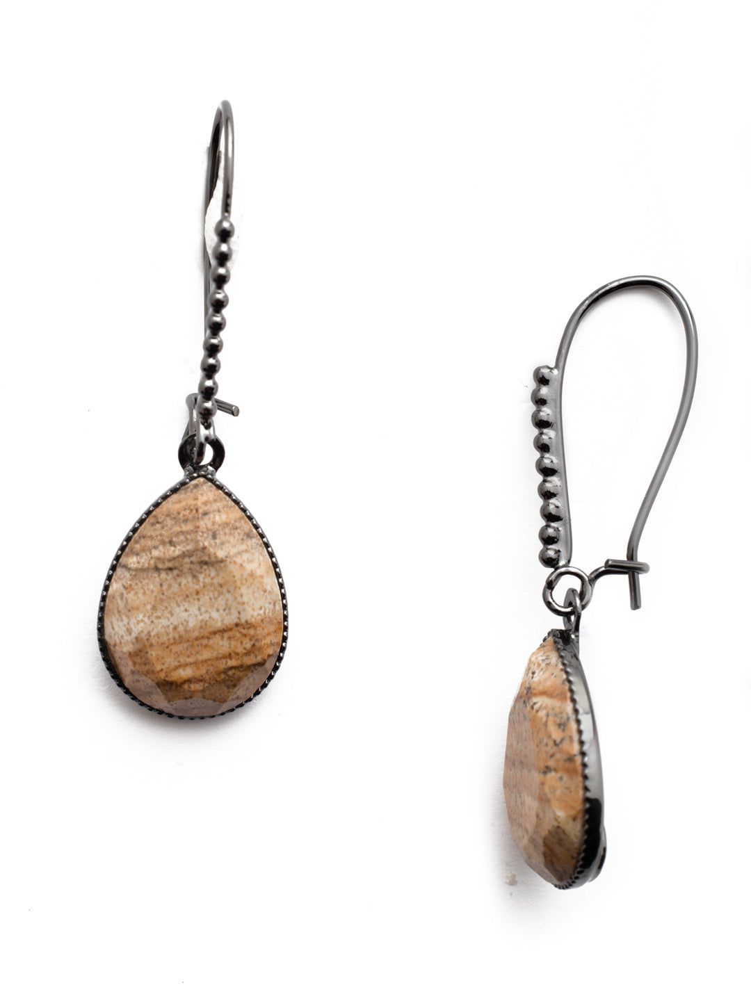 Arizona Dangle Earrings - EEU13GMGNS - If you love an earthy feel to your jewelry, grab our Arizona Dangle Earrings featuring rich, pear-shaped mineral stones. From Sorrelli's Golden Shadow collection in our Gun Metal finish.