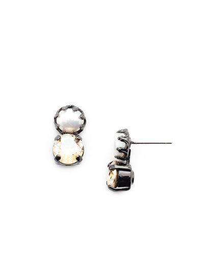 Dallas Stud Earrings - EEU14GMGNS - Our Dallas Stud Earrings are classics you'll pass down through the ages. A beautiful freshwater pearl pairs perfectly with a round crystal sparkler. From Sorrelli's Golden Shadow collection in our Gun Metal finish.