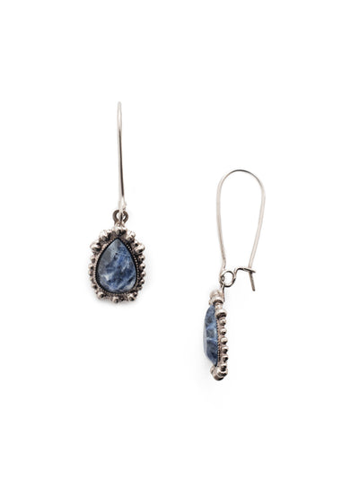 Calico Dangle Earrings - EEU152ASNFT - Consider yourself a bit on the edgy side? Grab our Calico Dangle Earrings with pear-shaped mineral stones and soldered metal detail. From Sorrelli's Night Frost collection in our Antique Silver-tone finish.