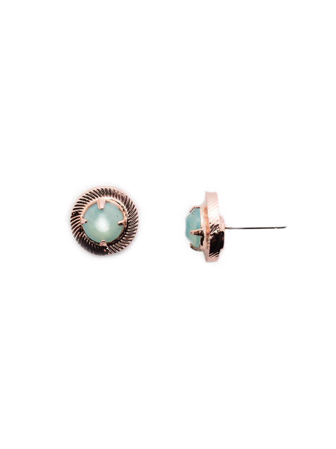 Kaylani Stud Earrings - EEU205RGPAC - Simple, yet classic. The Kaylani Stud is a jewlry box must designed with a beautiful round crystal. From Sorrelli's Pacific Opal collection in our Rose Gold-tone finish.