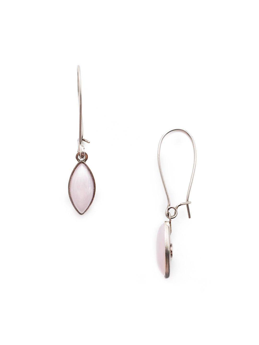 Noah Dangle Earring - EEU206ASSC - A delicate metal wire hangs a colorful navette crystal. From Sorrelli's Strawberry Cream collection in our Antique Silver-tone finish.