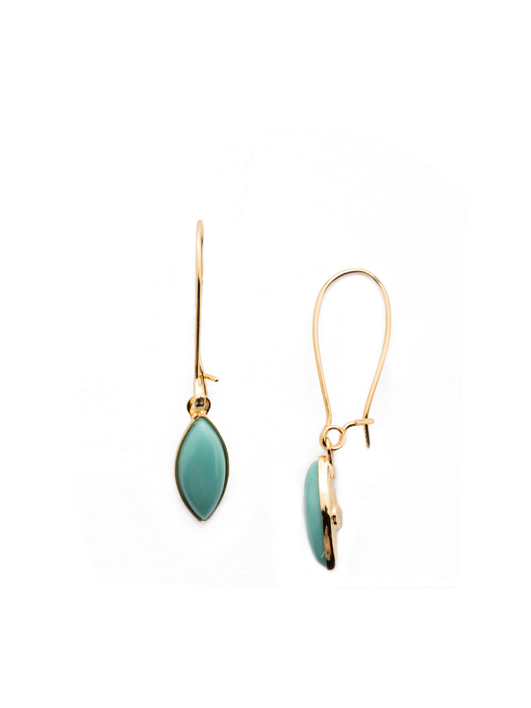 Noah Dangle Earring - EEU206BGBM - A delicate metal wire hangs a colorful navette crystal. From Sorrelli's AGBM collection in our Bright Gold-tone finish.