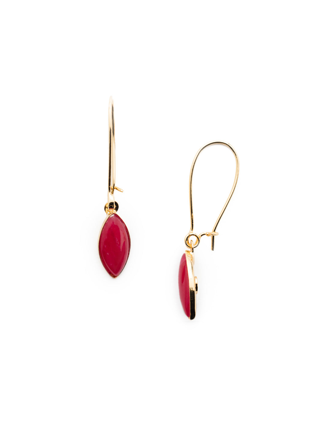 Noah Dangle Earring - EEU206BGCAS - A delicate metal wire hangs a colorful navette crystal. From Sorrelli's Carousel collection in our Bright Gold-tone finish.