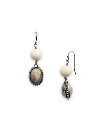 Blanche Dangle Earrings - EEU2GMGNS - Love unique beading and stonework? Try our Blanche Dangle Earrings on for size. From Sorrelli's Golden Shadow collection in our Gun Metal finish.
