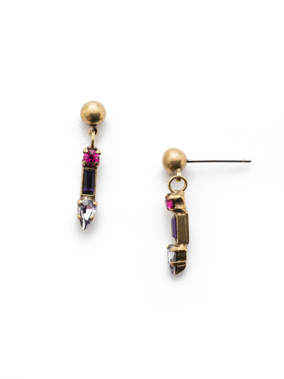 Mona Dangle Earrings - EEU6AGDCS - <p>Sometimes a little dab will do 'ya. Demure, yet stunning, the Mona Dangle Earrings are perfect for any outfit occasion. From Sorrelli's Duchess collection in our Antique Gold-tone finish.</p>