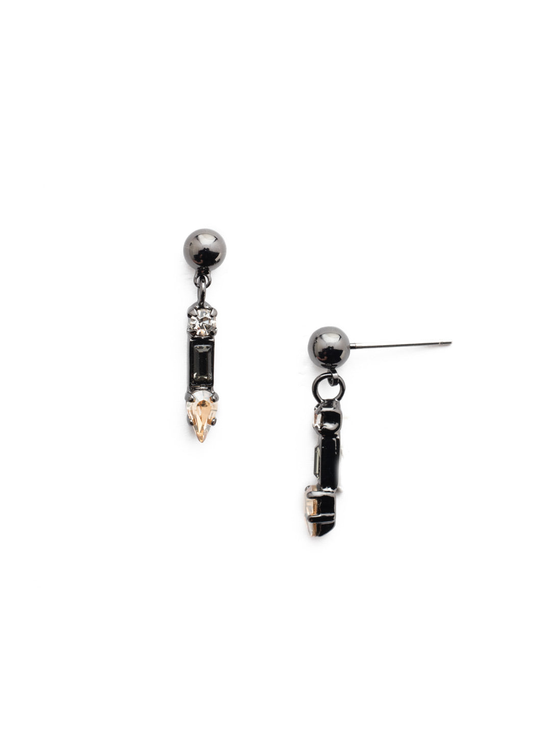 Mona Dangle Earrings - EEU6GMGNS - Sometimes a little dab will do 'ya. Demure, yet stunning, the Mona Dangle Earrings are perfect for any outfit occasion. From Sorrelli's Golden Shadow collection in our Gun Metal finish.