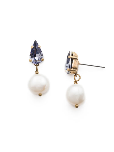 Helena Dangle Earrings - EEU71AGDCS - <p>Pair Sorrelli crystal sparkle and a drip of classic pearls and you have our Helena Dangle Earrings. From Sorrelli's Duchess collection in our Antique Gold-tone finish.</p>