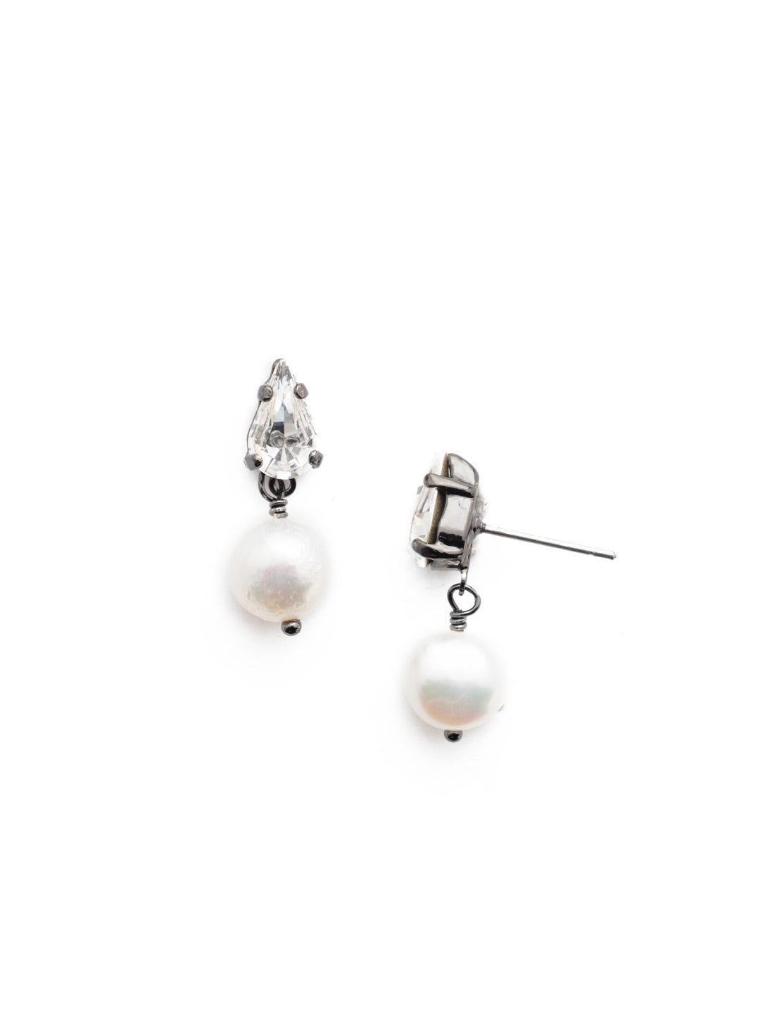 Helena Dangle Earrings - EEU71GMGNS - <p>Pair Sorrelli crystal sparkle and a drip of classic pearls and you have our Helena Dangle Earrings. From Sorrelli's Golden Shadow collection in our Gun Metal finish.</p>