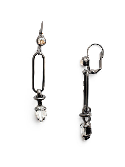 Nevada Dangle Earrings - EEU72GMGNS - Looking to add a trendy pair of earrings long on style to your collection? Grab our Nevada Dangle Earrings with classic crystal sparkle and a fun metal loop shape. They'll look great on you! From Sorrelli's Golden Shadow collection in our Gun Metal finish.