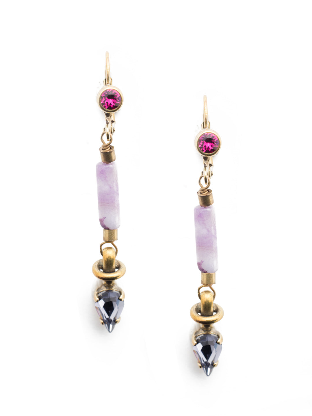 Josie Dangle Earrings - EEU7AGDCS - <p>Call them "wow-worthy," because they are. Add our Josie Dangle Earrings to any outfit and the unique beadwork paired with bold metal and sparkling crystals will get you noticed. From Sorrelli's Duchess collection in our Antique Gold-tone finish.</p>