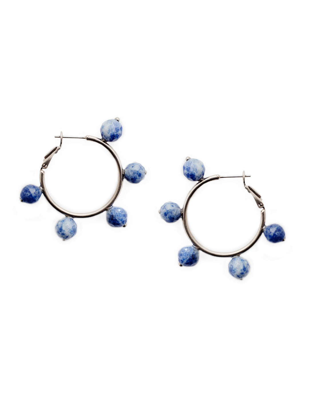 Gretchen Hoop Earrings - EEU82ASNFT - <p>Get our Gretchen Hoop Earrings now. Make a statement with a new twist on a classic style featuring fun beadwork. From Sorrelli's Night Frost collection in our Antique Silver-tone finish.</p>