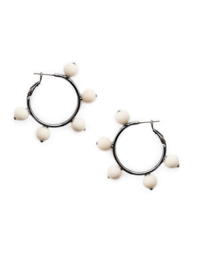 Gretchen Hoop Earrings - EEU82GMGNS - <p>Get our Gretchen Hoop Earrings now. Make a statement with a new twist on a classic style featuring fun beadwork. From Sorrelli's Golden Shadow collection in our Gun Metal finish.</p>